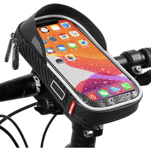 Waterproof Bicycle Cellphone Bag Touch Screen Bike Cycling Mobile Phone Front Stand
