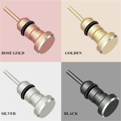 10pcs/lot A Dual-use Waterproof 3.5mm Headphone Jack Dust Plug Retrieve Card Pin for Mobile Phone