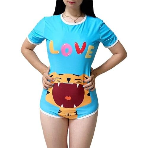 ABDL Onesie ddlg clothes blue for girls Snap Crotch Romper Bodysuit Pajamas Cute abdl baby adult diapers bib