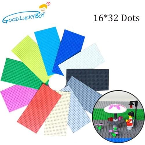 Base Plate For Small Bricks Baseplates 32*16 Dots DIY Building Blocks Toys Base Compatible With Major Brand Blocks 2017 New