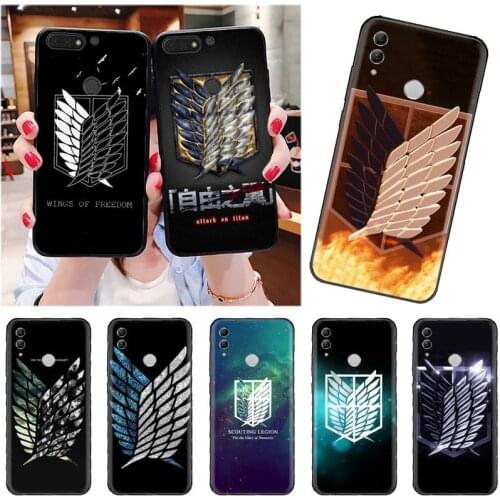 Anime Attack on titan logo Phone Case For Huawei Honor 7C 7A 8X 8A 9 10 10i Lite 20 NOVA 3i 3e