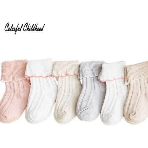 0-3Y Cotton Newborn Baby Girl Boy Autumn Winter Socks Warm Unisex Lovely Solid Toddler Baby Sock skarpetki calcetines bebe
