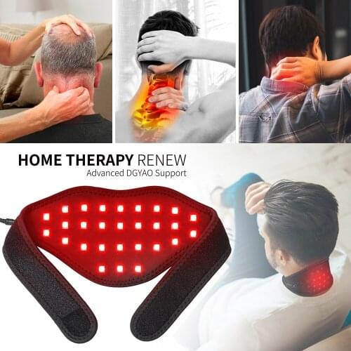 Home Therapy Red & Infrared Light Neck & Wrist Muscles Relax Circulation Pain Relief Enhance Recovery Family Friend Gifts Safe