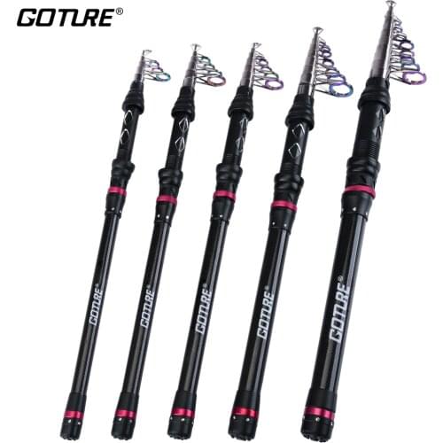 Goture AQUILA 1.8m-3.6m Telescopic Fishing Rod 24T Carbon Fiber Portable Light Travel Rods For Freshwater and Saltwater Fishing