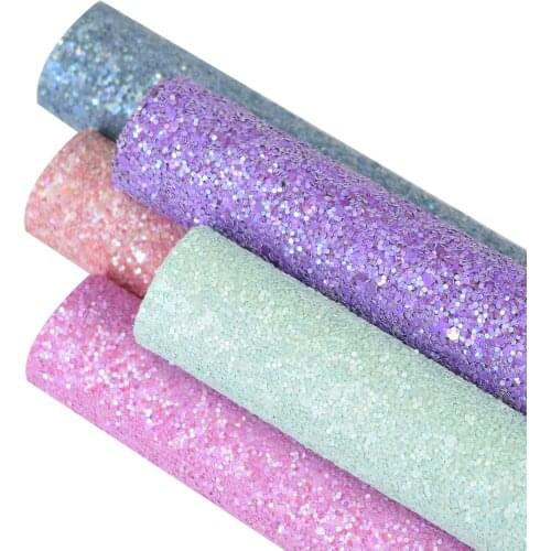 HSDCraft 20*34cm A4 New Ceramics Glitter Fabric Chunky Synthetic Leather for diy