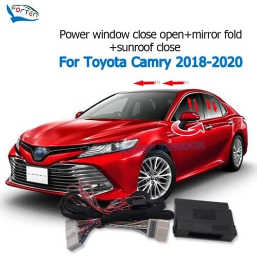Forten Kingdom Car Auto Window Lift Close Closer Open Mirror folding + Close sunroof Kit Module For Toyota Camry 2018-2020