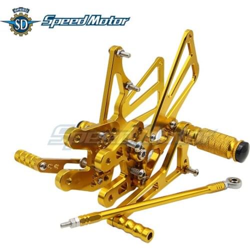 Motorcycle CNC Aluminum Lifting Pedal Assembly Adjustable Rear Raise Foot Pedal For Suzuki Gsx r 1000 K7 2007 2008 Years Large R