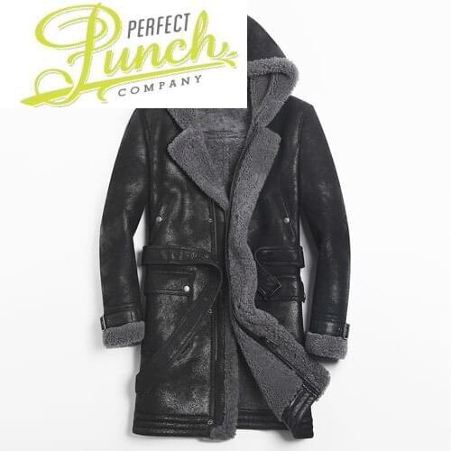 Sheep Leather Shearling Men Real Fur Coat Hooded Winter Jacket Windbreaker for Mens Clothing Jaqueta De Couro 765 YY709