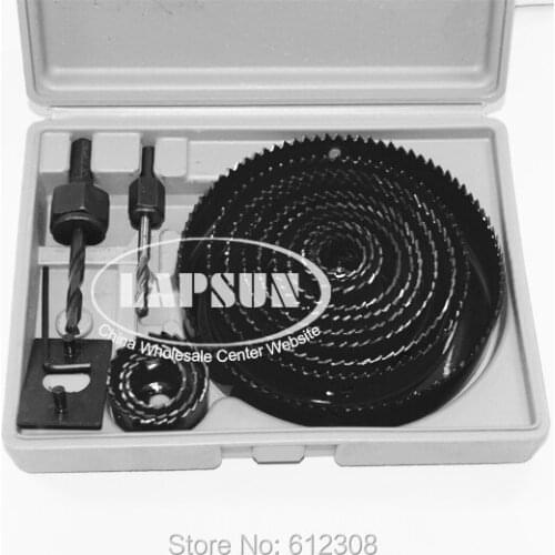 16in1 Hole Saw Drill Bit Cutter Set Holesaw Kit For Aluminum Sheet Plastic Wood (F22-16) 3/4" 7/8" 1" 1-1/4" 2" 3" 4" 5"