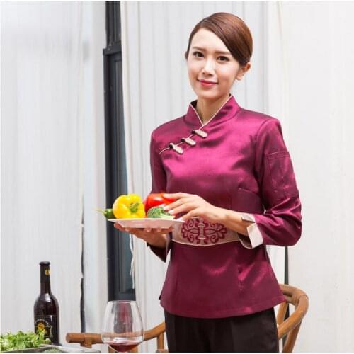 New design Food Service restaurant waitress uniforms Chinese restaurant uniforms Summer and Winter women Service Jacket only