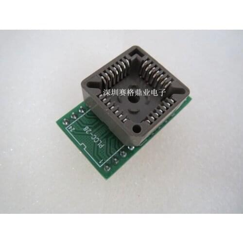Original Key IC Test Seat PLCC28/DIP24 Burning Programm PLCC28 Socket Adapte
