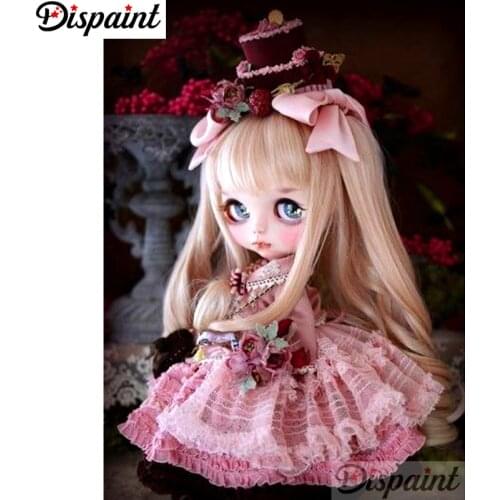 Dispaint Full Square/Round Drill 5D DIY Diamond Painting "Cartoon girl doll" 3D Embroidery Cross Stitch Home Decor Gift A10823