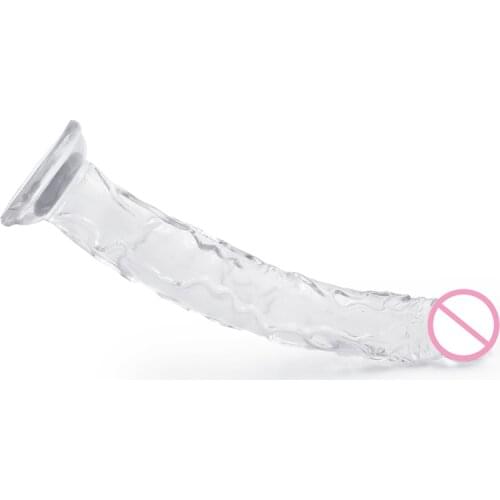 35 Cm Realistic Penis Crystal Long Dildo Realista Can Strapon Suction Cup Dildo Big Realistic Dildos for Women Horse Large Soft