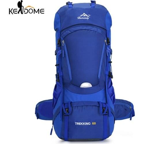 60L Outdoor Mountaineering Bag Lightweight Waterproof Outdoor Molle Travel Backpack Hiking Camping Rucksack X669D