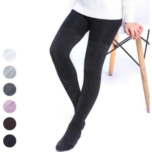 Girls Gold Silver Silk Pantyhose Baby Shiny Crystal Cotton Long Tights Toddler Kids Children Girls Tights Stockings for 0-12Y