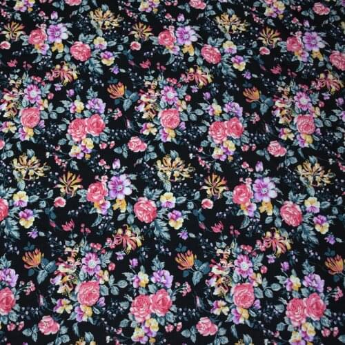 2019 Hot sale rose fabric printed 100% cotton fabric , cotton Poplin fabric patchwork cotton fabric meters for sale
