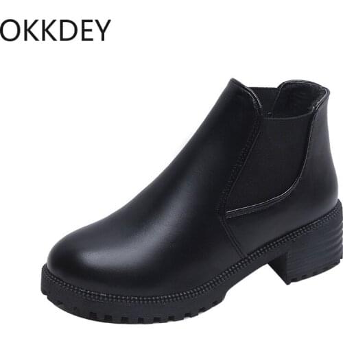 Autumn and winter 2020 new waterproof platform womens boots 35-43 plus size elastic band Martin boots womens shoes wholesale