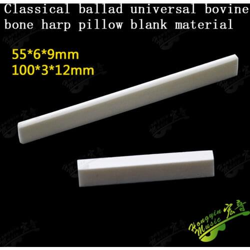 1 Set Real Bone Bridge Pins Nut Saddle Semifinished For Classical Acoustic Guitar Free Send 2pcs Sandpaper Guitar Accessories