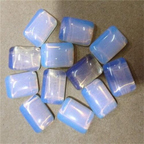 10Pcs 14x10x5mm Wholesale White Opal Oblong Cab Cabochon DIY Jewelry Accessories S142