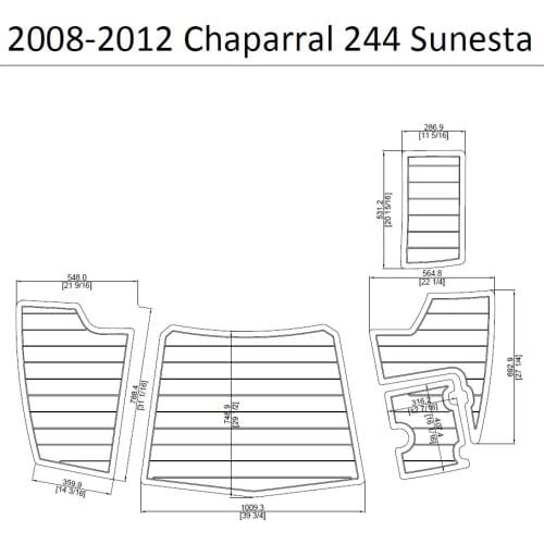 2008-2012 Chaparral 244 Sunesta Swim Platform Pad Boat EVA Teak Decking 1/4" 6mm