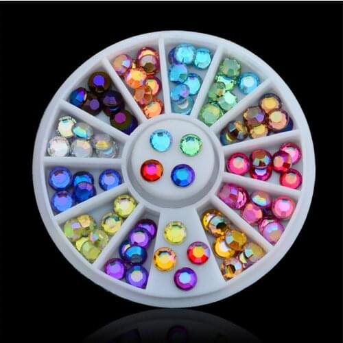 3D Mix Colours Nail Glitter Nail Rhinestones Crystal DIY Nail art decorations Manicure tools NRD045