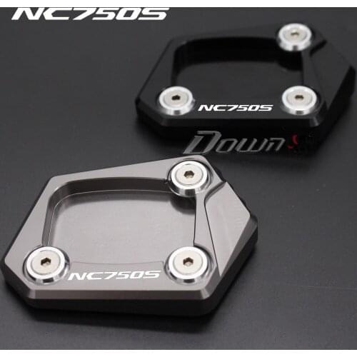 CNC Billet Aluminum Kickstand Foot Plate Side Stand Extension Pad Enlarge Extension For HONDA NC750 NC750S NC 750S 2014 2015