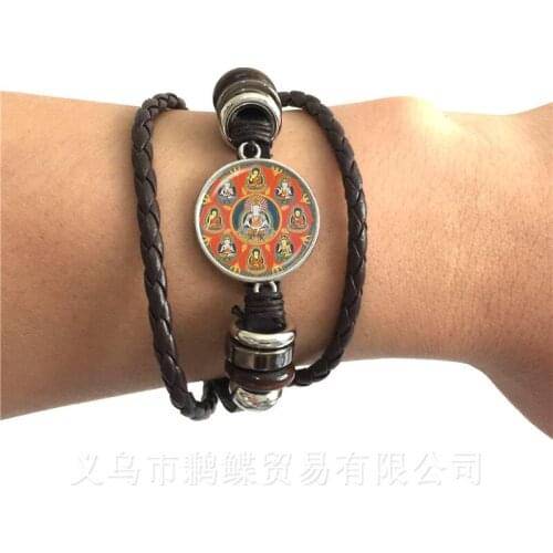 New Fashion Glass Time Gem Bracelet 20mm Ganesha Buddha Elephant Pendants DIY Men Women Jewelry Souvenir For Gift
