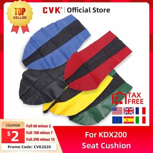 CVK Dirt bike Motorcycle Leather New Replace Seat Cushion Water Proof Seat Cover Repair For Kawasaki cross-country KDX200 KLX250