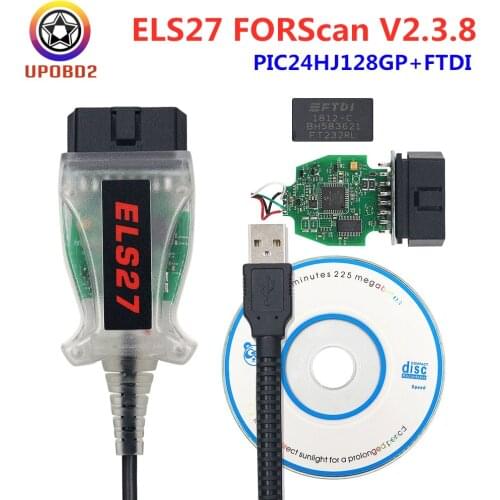 OBD2 Diagnostic Cable ELS27 FORScan V2.3.8 For Ford PIC14HJ128GP+FTDI For ELM327 J2534 Support Multi-Language For Mazda/LincoIn