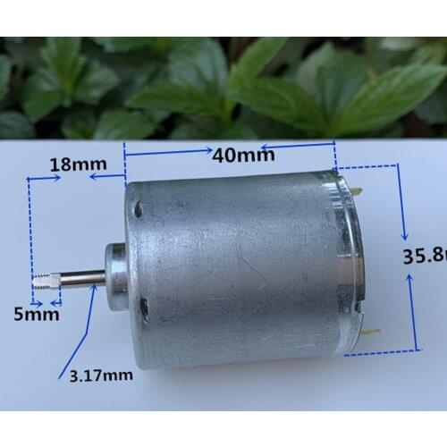 Micro 535 Motor DC 3.7V 5V 6V 20000RPM High Speed Carbon Brush 5 Pole Rotor Threaded D Shaft DIY Electric Toy Car Modification