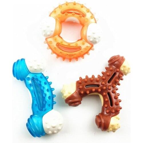 Pet Toys Bite Resistant Dog Solid Beef / Mint Flavor / Milk Scent Dog Toys Teeth Molar Dog Bone Pet Supplies