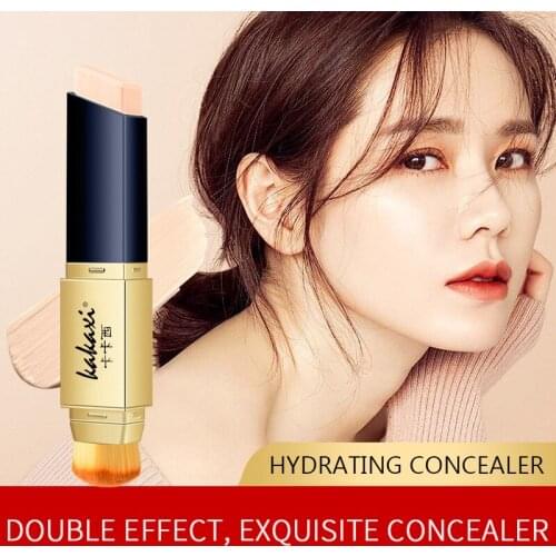 Double-head Concealer Stick Color-changing Foundation Stick Cream Moisturizing Light And Refreshing Long Lasting Makeup TSLM1