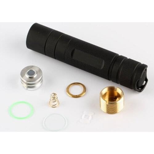 DIY LED Flashlight Shell Host For Convoy Aluminum Alloy Suitable for S2+ Black Flashlight Host
