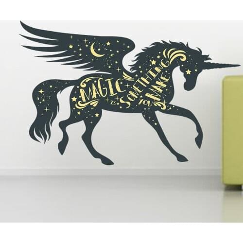 Creative Colorful Animal Unicorn Wall Sticker Mural Art Decorative toilet sticker baby room Art Poster Mural Carton T180314