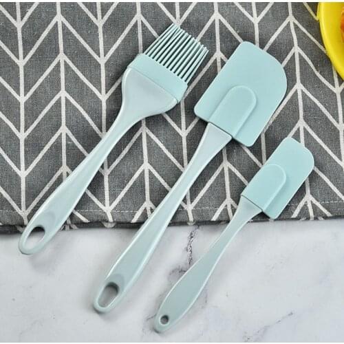 3 Pcs/Set Silicone Baking Spatula Set Cake Oil Brushes Kitchen Cake Tools Baking Accessories
