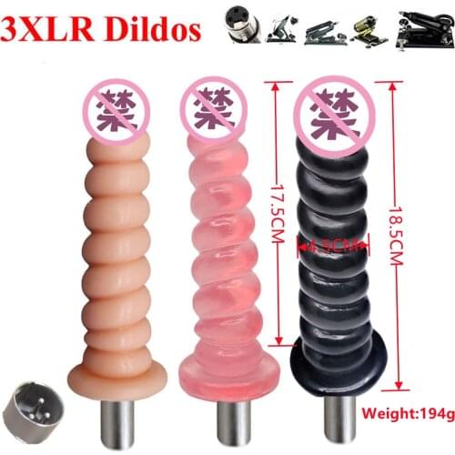 Sex Machine Attachment 185mm Imitation Penis Transparent Crystal Spiral Realistic Dildo Female Masturbator Adult Products Z1