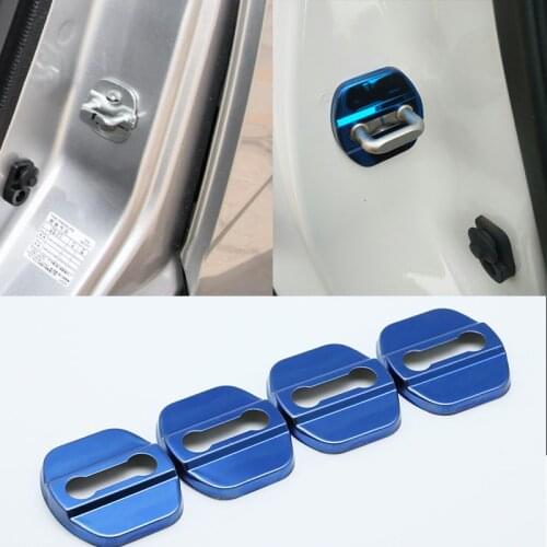 Excellent Stainless Steel Door Lock Buckle Protective Cover Auto Case For Nissan Leaf Altima L32A L33 2010-2019 Car Styling