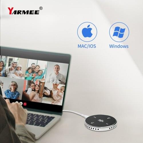 Protable USB Boundary Microphone Condenser Microfono Plug And Play PC Mic For Video Conference Computers System