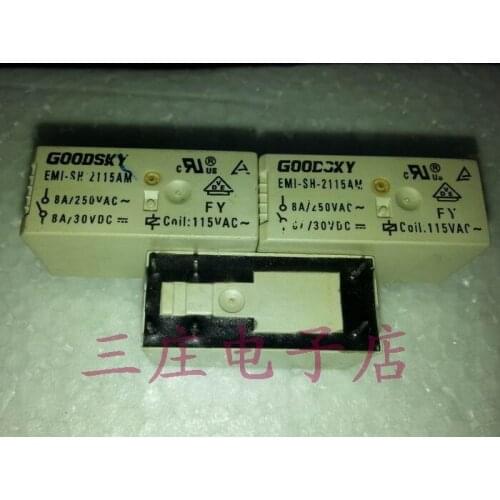 Relay EMI-SH-2115AM 115F-2A-115VAC 6-pin double-open 8A