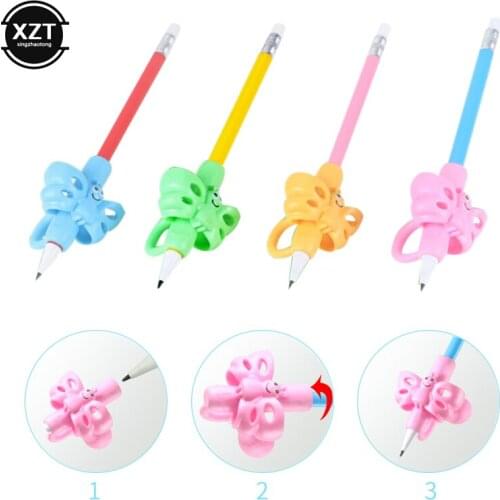 Finger Pen Holder Silicone Baby Learning Writing Tool Ergonomic Posture Correction Device Children Pencil Set Stationery