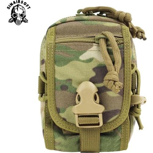 SINAIRSOFT Tactical Molle Pouch Belt Waist Pack Bag Small Pocket Military Running Pouch Camping Bags Mobile Phone Wallet Travel
