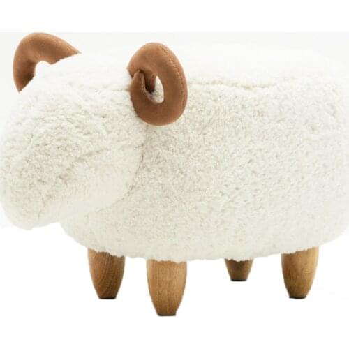 Nordic Shoes Changing Stool Creative Fashion Lamb Animal Household Door Living Room Sofa Shoes Storage Childrens Short Stool