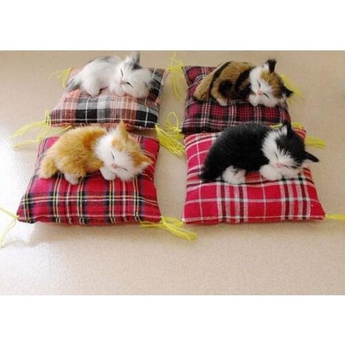 Sleeping Cat Plush Toys Lovely Simulation Doll Plush Animal Toy Real Life Plush Toy Kids Girl Birthday Gift Home Decor Car Decor