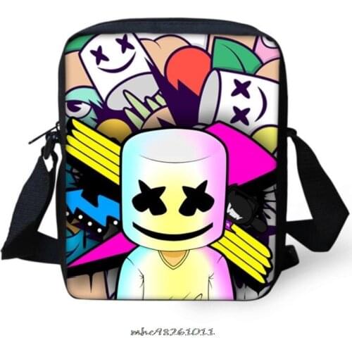 Marshmello Print Female Shoulder Bag For Traveling Women Small Messenger Bags Teenagers Fashion Girl Custom Crossbody Schoolbag
