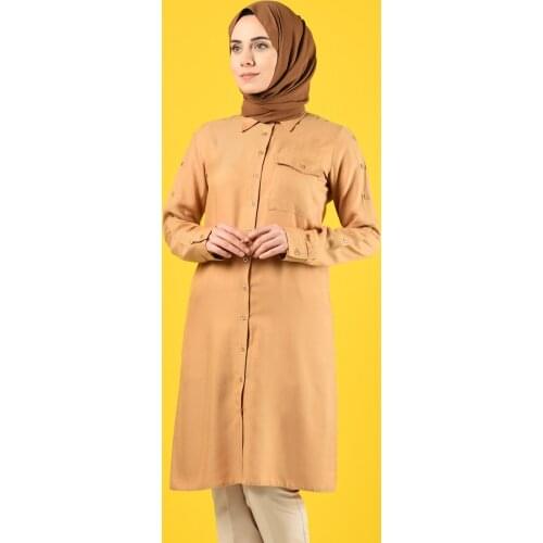 Minahill Buttoned Tunic with Pockets 8120-02 Camel 8120-02