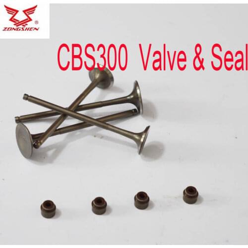 Zongshen cbs250 cbs300 engine outlet inlet valve 250cc Motorcycle Engine valve seal