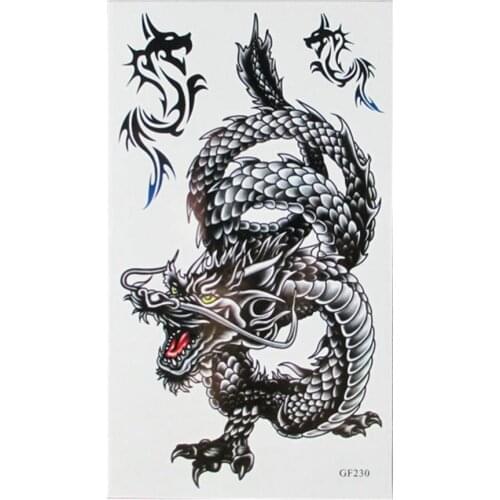 Fashion Temporary Tattoos Dragon Disposable Removable Waterproof Body Art Fake Tatoo Sticker Decal Tools татуировки временные
