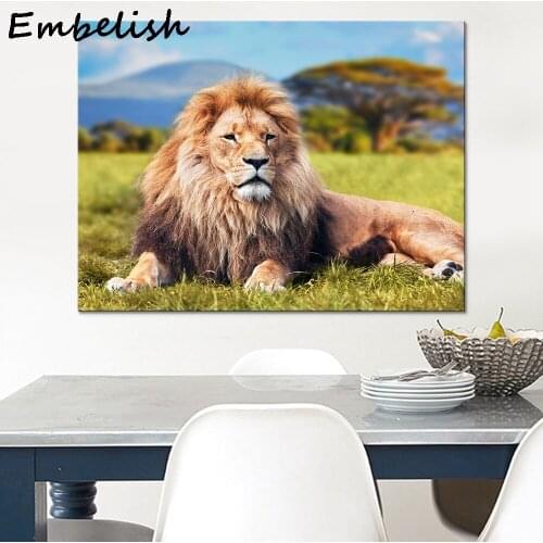 1 Pieces HD Print Canvas Painting Modern Home Decor Animals Lion Wall Art Pictures For Living Room Bedroom Frameworks