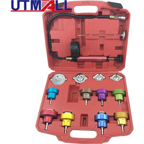 14PCS Universal Radiator Pressure Tester Kit For Water Tank Leak Leakage Detector