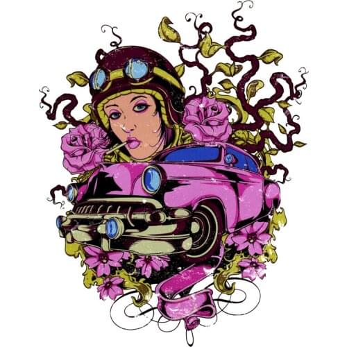2PCS Sweet car beau Waterproof Temporary Tattoo Stickers Men Arm Leg Fake Tattoo Tatuagem Temporaria Flash tattoo